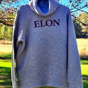Elon University Original League Collegiate Outfitters Cowl Neck Sweatshirt M